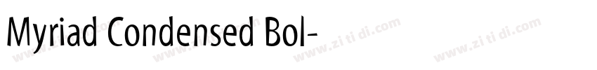 Myriad Condensed Bol字体转换